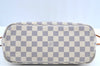 Authentic Louis Vuitton Damier Azur Neverfull PM Tote Bag N51110 LV 9510G