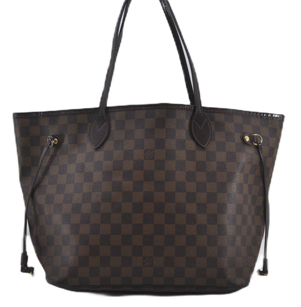 Authentic Louis Vuitton Damier Neverfull MM Shoulder Tote Bag N51105 LV 9531E