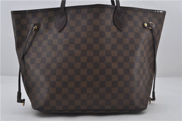 Authentic Louis Vuitton Damier Neverfull MM Shoulder Tote Bag N51105 LV 9531E