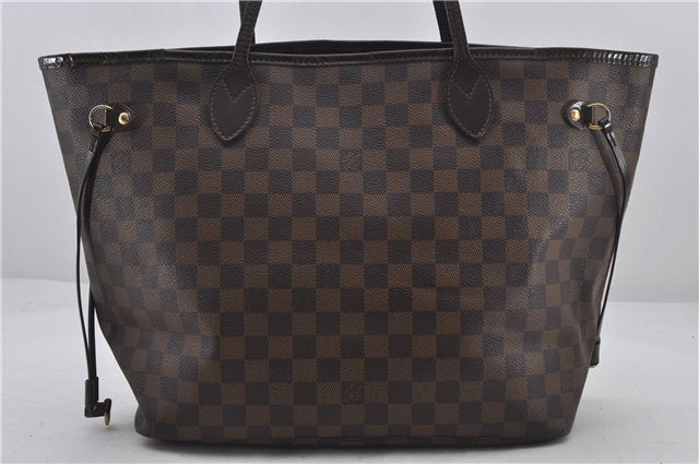 Authentic Louis Vuitton Damier Neverfull MM Shoulder Tote Bag N51105 LV 9531E