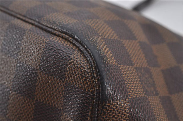 Authentic Louis Vuitton Damier Neverfull MM Shoulder Tote Bag N51105 LV 9531E