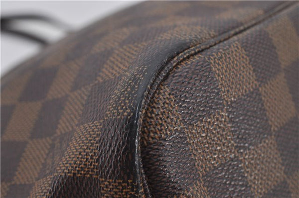 Authentic Louis Vuitton Damier Neverfull MM Shoulder Tote Bag N51105 LV 9531E