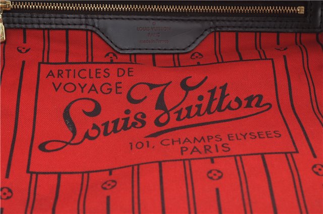 Authentic Louis Vuitton Damier Neverfull MM Shoulder Tote Bag N51105 LV 9531E