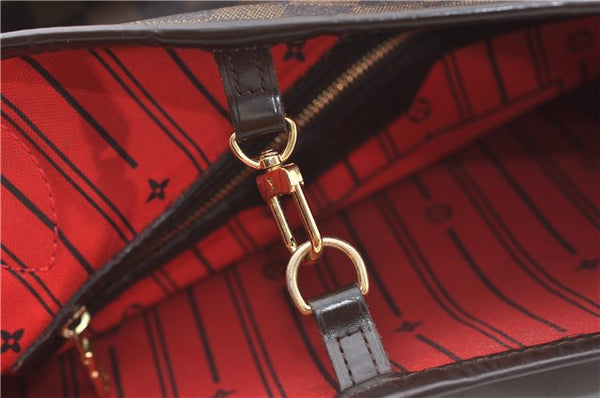 Authentic Louis Vuitton Damier Neverfull MM Shoulder Tote Bag N51105 LV 9531E
