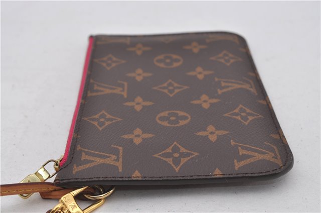 Authentic Louis Vuitton Monogram Neverfull Pouch Purse Clutch Bag Pink LV 9618E