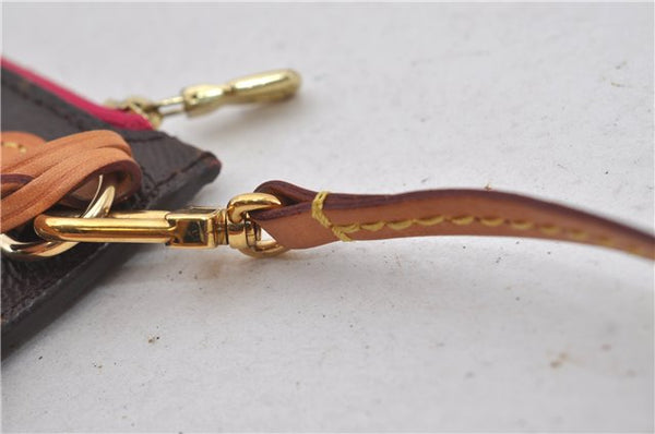 Authentic Louis Vuitton Monogram Neverfull Pouch Purse Clutch Bag Pink LV 9618E