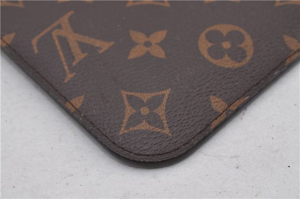 Authentic Louis Vuitton Monogram Neverfull Pouch Purse Clutch Bag Pink LV 9618E