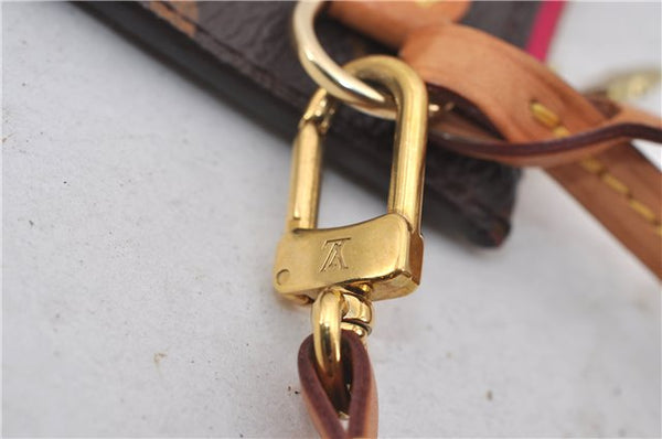 Authentic Louis Vuitton Monogram Neverfull Pouch Purse Clutch Bag Pink LV 9618E