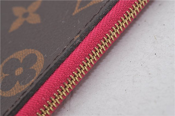 Authentic Louis Vuitton Monogram Neverfull Pouch Purse Clutch Bag Pink LV 9618E