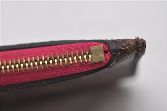 Authentic Louis Vuitton Monogram Neverfull Pouch Purse Clutch Bag Pink LV 9618E