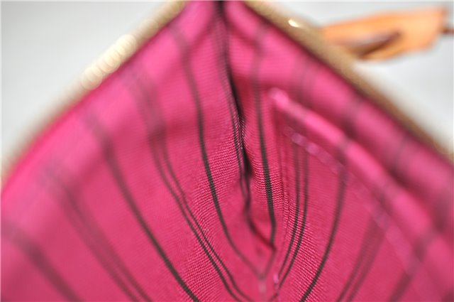 Authentic Louis Vuitton Monogram Neverfull Pouch Purse Clutch Bag Pink LV 9618E