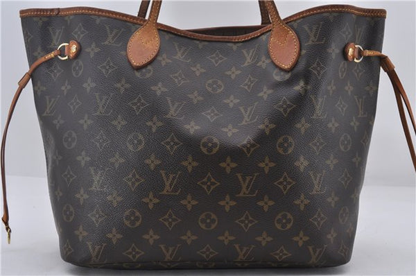 Authentic Louis Vuitton Monogram Neverfull MM Tote Bag M40156 LV 9680D