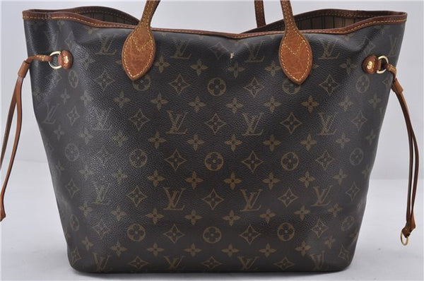 Authentic Louis Vuitton Monogram Neverfull MM Tote Bag M40156 LV 9680D