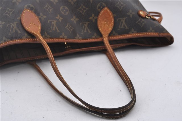 Authentic Louis Vuitton Monogram Neverfull MM Tote Bag M40156 LV 9680D