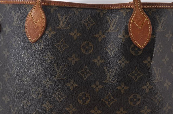 Authentic Louis Vuitton Monogram Neverfull MM Tote Bag M40156 LV 9680D