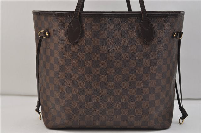 Authentic Louis Vuitton Damier Neverfull MM Shoulder Tote Bag N51105 LV 9734D
