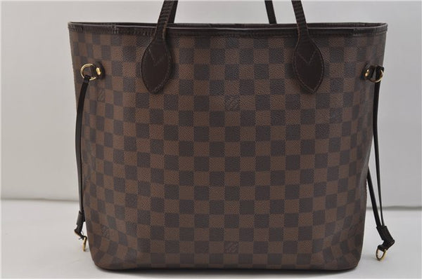 Authentic Louis Vuitton Damier Neverfull MM Shoulder Tote Bag N51105 LV 9734D