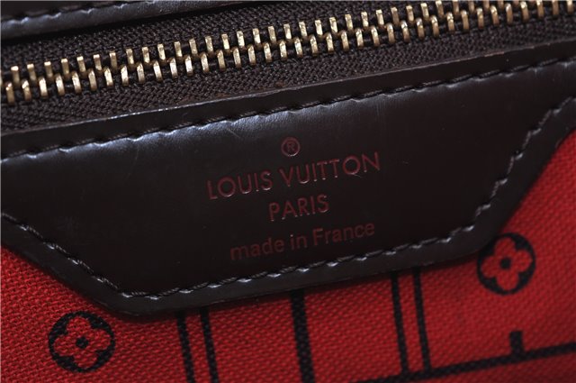 Authentic Louis Vuitton Damier Neverfull MM Shoulder Tote Bag N51105 LV 9734D
