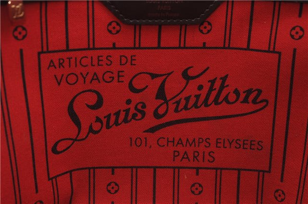 Authentic Louis Vuitton Damier Neverfull MM Shoulder Tote Bag N51105 LV 9734D