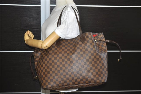 Authentic Louis Vuitton Damier Neverfull GM Shoulder Tote Bag N51106 LV 9867E