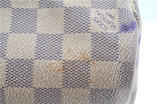 Authentic Louis Vuitton Damier Azur Neverfull PM Tote Bag N51110 LV G2571