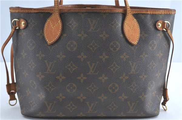 Authentic Louis Vuitton Monogram Neverfull PM Shoulder Tote Bag M40155 LV G2574