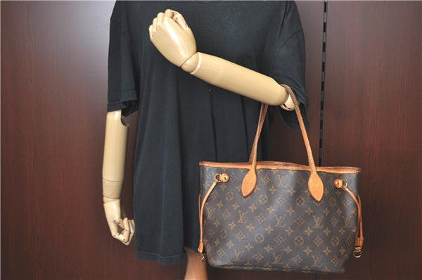 Authentic Louis Vuitton Monogram Neverfull PM Shoulder Tote Bag M40155 LV G2574