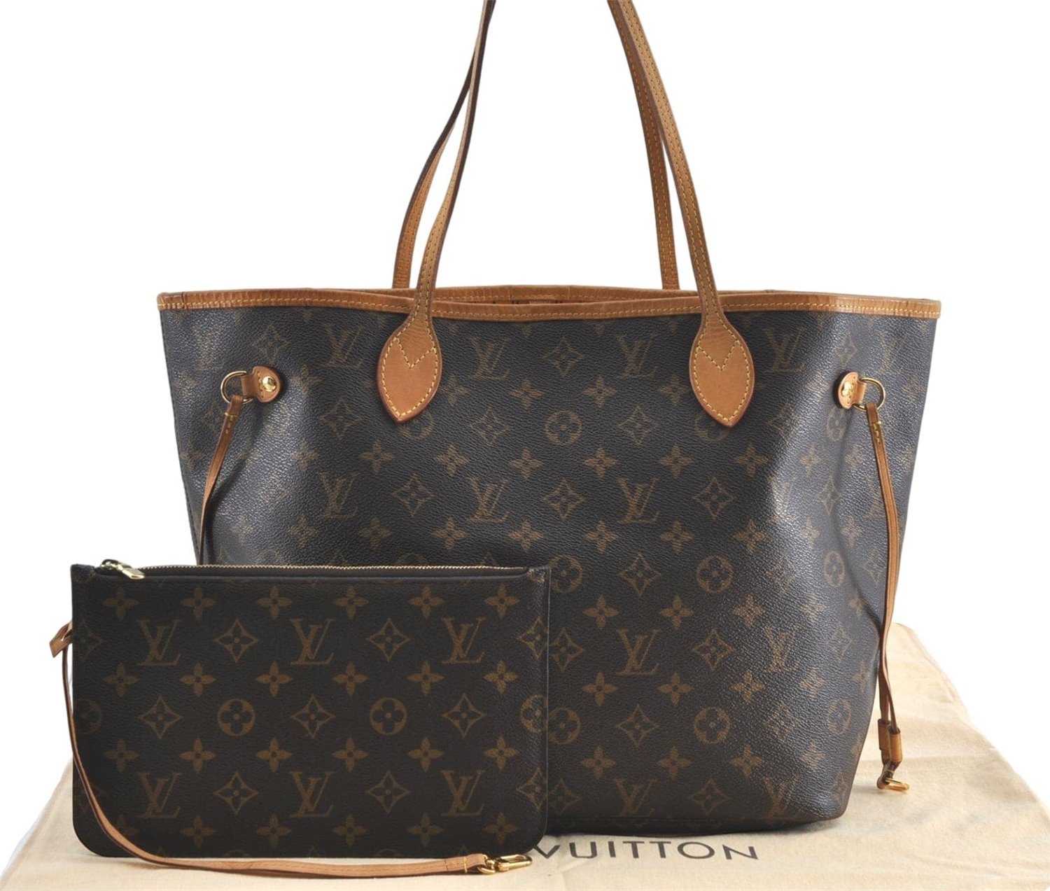Auth Louis Vuitton Monogram Neverfull MM Mimosa Tote Bag Yellow M40997 LV H0898