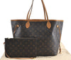 Auth Louis Vuitton Monogram Neverfull MM Mimosa Tote Bag Yellow M40997 LV H0898