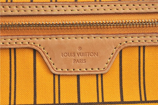 Auth Louis Vuitton Monogram Neverfull MM Mimosa Tote Bag Yellow M40997 LV H0898