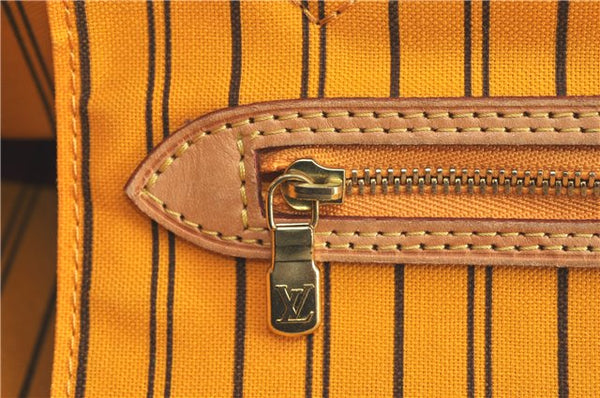 Auth Louis Vuitton Monogram Neverfull MM Mimosa Tote Bag Yellow M40997 LV H0898