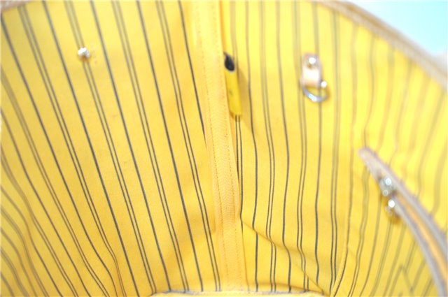 Auth Louis Vuitton Monogram Neverfull MM Mimosa Tote Bag Yellow M40997 LV H0898