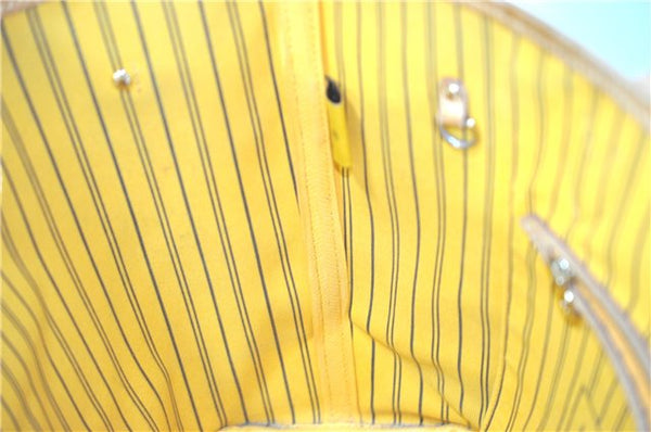 Auth Louis Vuitton Monogram Neverfull MM Mimosa Tote Bag Yellow M40997 LV H0898