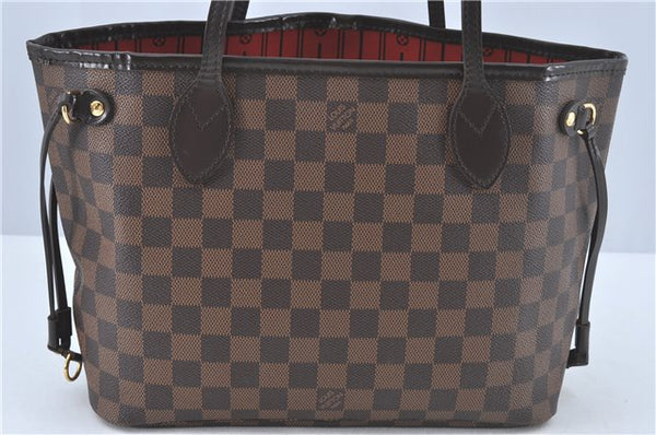Authentic Louis Vuitton Damier Neverfull PM Shoulder Tote Bag N51109 LV H4346