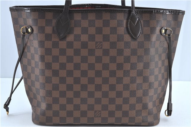 Authentic Louis Vuitton Damier Neverfull MM Tote Bag N51105 LV H7182