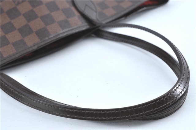Authentic Louis Vuitton Damier Neverfull MM Tote Bag N51105 LV H7182