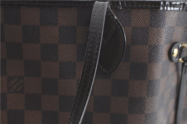 Authentic Louis Vuitton Damier Neverfull MM Tote Bag N51105 LV H7182