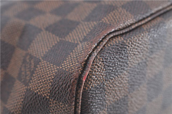 Authentic Louis Vuitton Damier Neverfull MM Tote Bag N51105 LV H7182