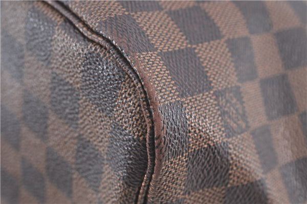 Authentic Louis Vuitton Damier Neverfull MM Tote Bag N51105 LV H7182