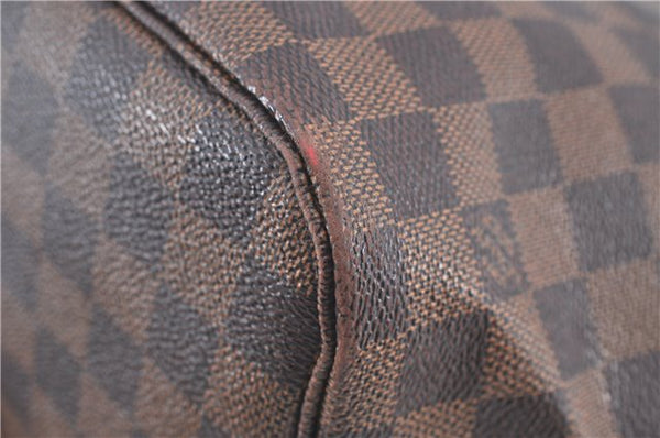 Authentic Louis Vuitton Damier Neverfull MM Tote Bag N51105 LV H7182