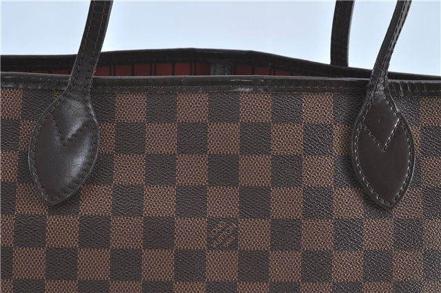 Authentic Louis Vuitton Damier Neverfull MM Tote Bag N51105 LV H7182