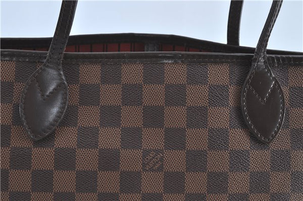 Authentic Louis Vuitton Damier Neverfull MM Tote Bag N51105 LV H7182