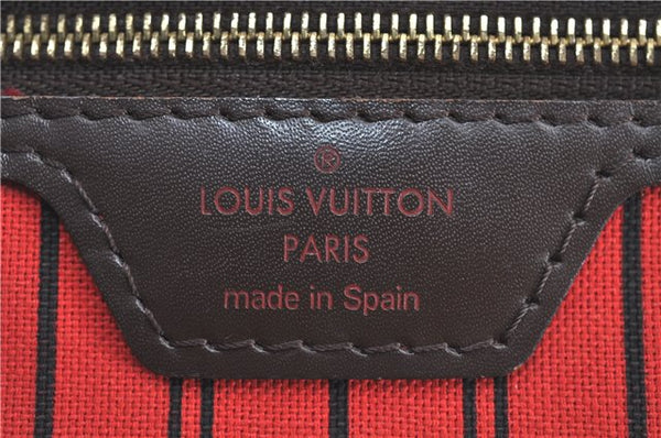 Authentic Louis Vuitton Damier Neverfull MM Tote Bag N51105 LV H7182