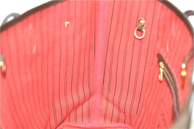 Authentic Louis Vuitton Damier Neverfull MM Tote Bag N51105 LV H7182