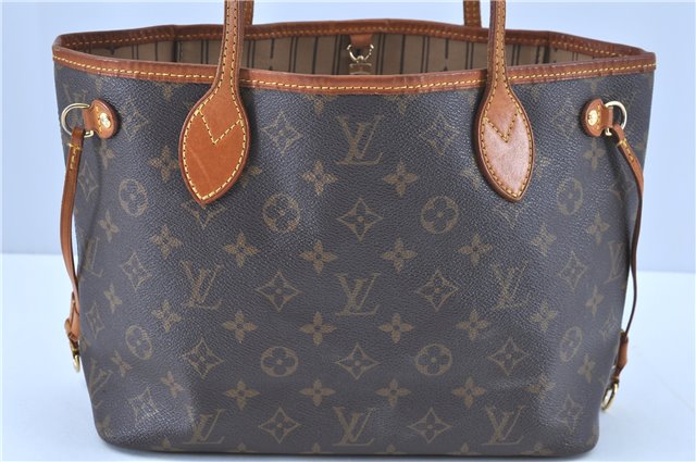 Authentic LOUIS VUITTON Monogram Neverfull PM Tote Bag M40155 LV H8087