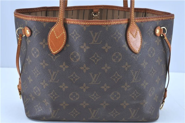 Authentic LOUIS VUITTON Monogram Neverfull PM Tote Bag M40155 LV H8087