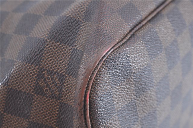 Authentic Louis Vuitton Damier Neverfull MM Tote Bag N51105 LV Junk H9048