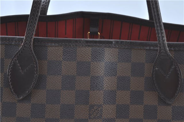 Authentic Louis Vuitton Damier Neverfull MM Tote Bag N51105 LV H9763