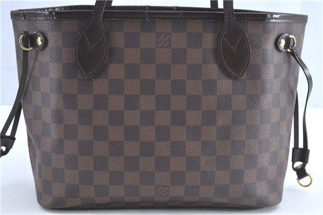 Authentic Louis Vuitton Damier Neverfull PM Tote Bag N51109 LV H9822