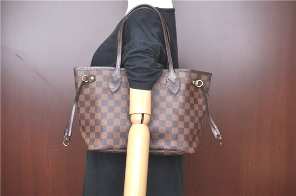 Authentic Louis Vuitton Damier Neverfull PM Tote Bag N51109 LV H9822